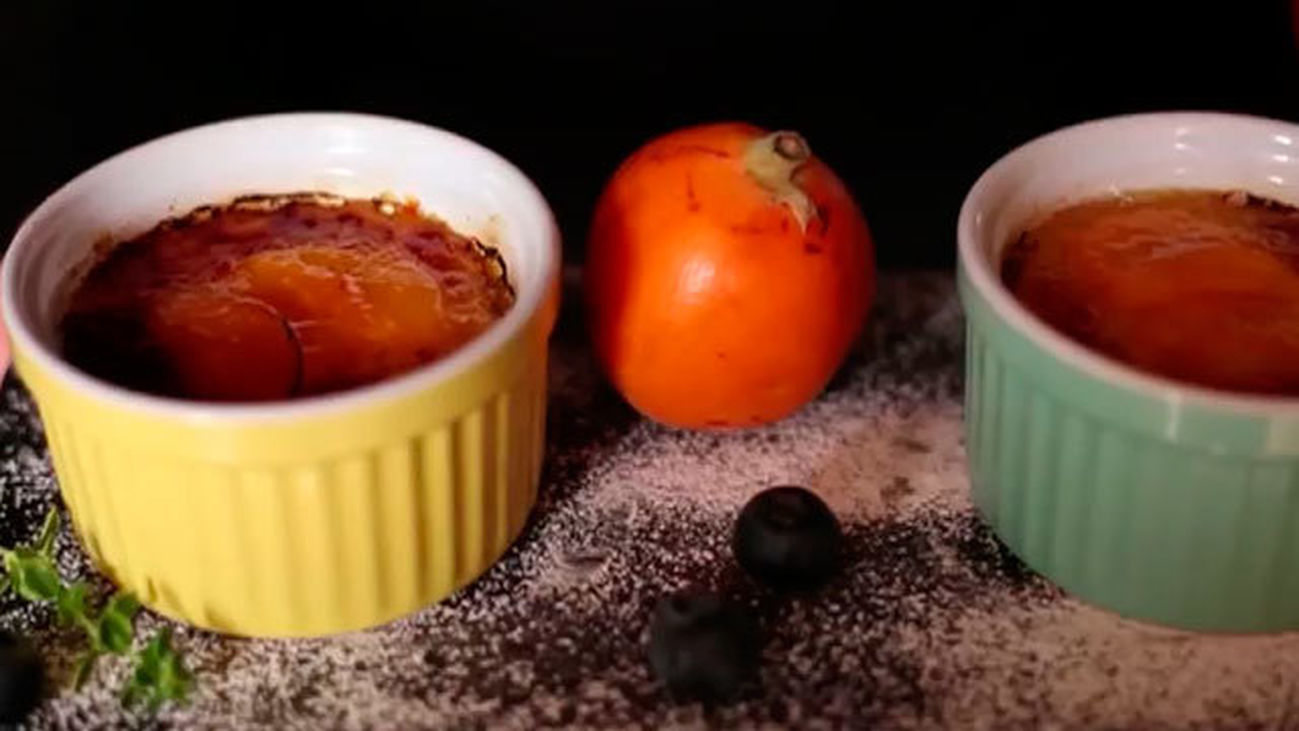 Receta del día: Créme brûlée con nísperos