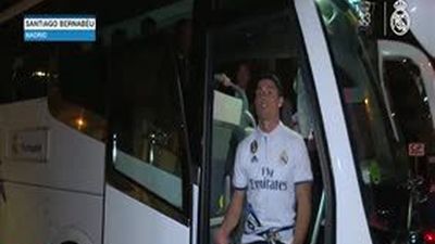 Los jugadores llegan al Bernabéu