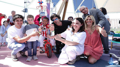 Improvisado circuito en el hospital Materno Infantil Doce de Octubre