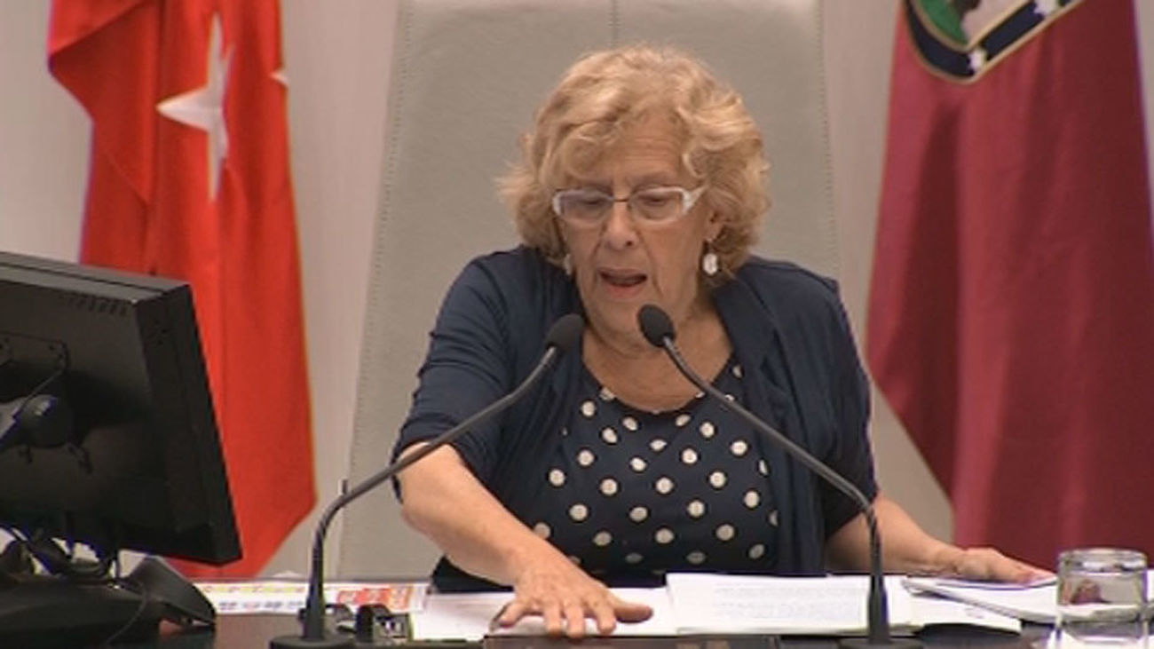 Manuela Carmena en el debate del estado de la ciudad