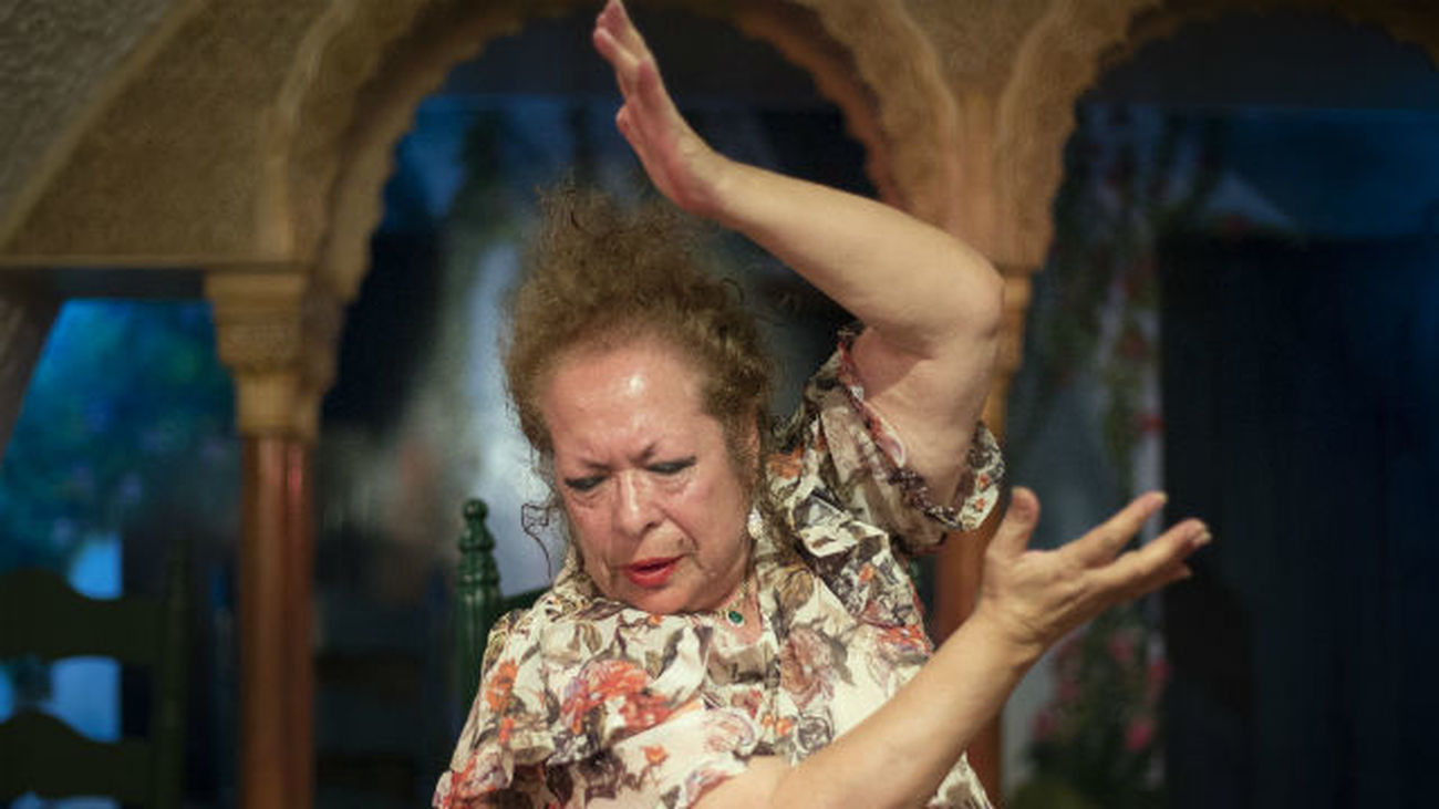 La bailaora "La Chana" hoy en el tablao Flamenco Cordobés de Barcelona
