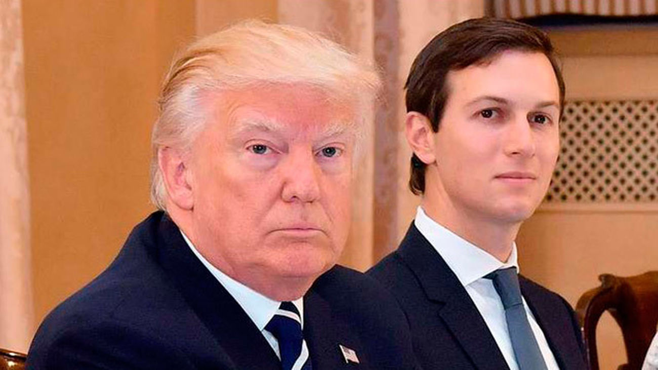 El presidente estadounidense Donald J. Trump junto a su yerno y asesor Jared Kushner