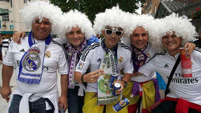 La afición del Madrid se hace con las calles de Cardiff
