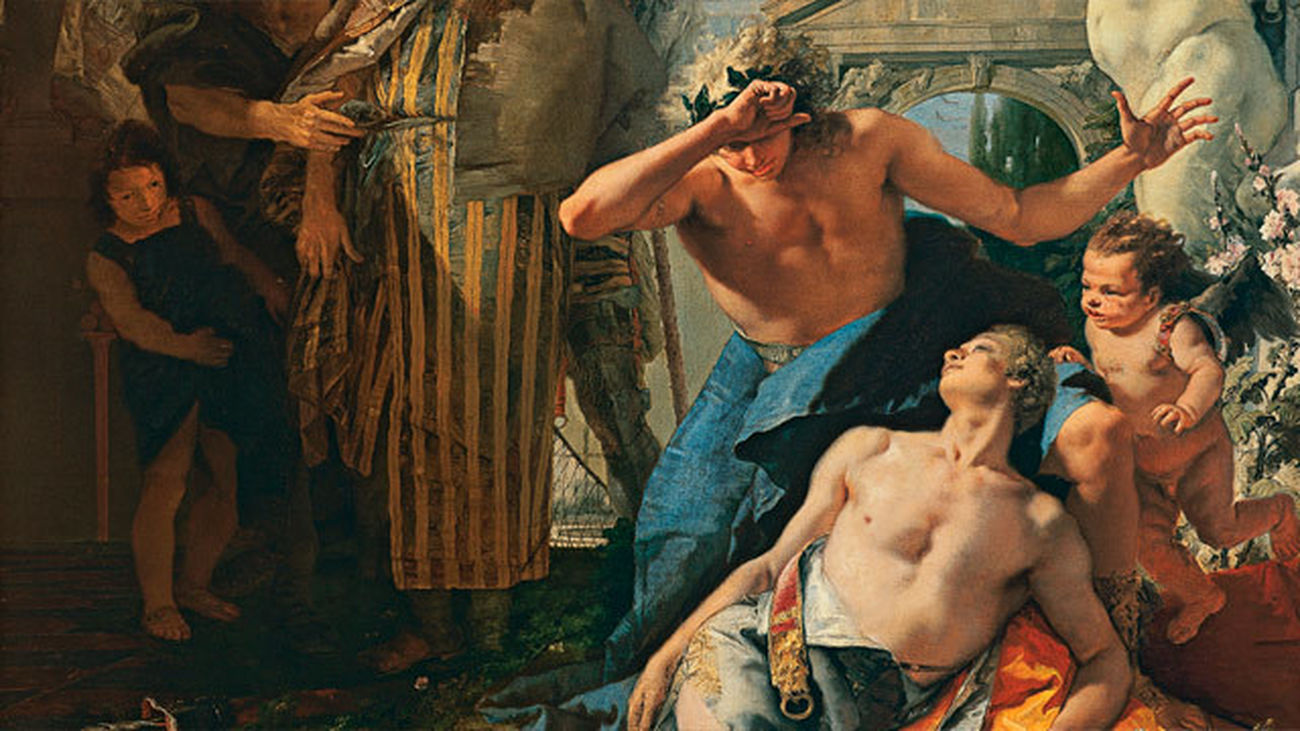 El Thyssen ultima la restauración del cuadro 'La muerte de Jacinto', de Giovanni Battista Tiepolo, que refleja la historia de a