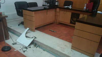 Se cae el techo de un juzgado de Aranjuez