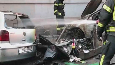 Coches quemados en Maldonado