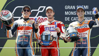 GP Cataluña: Dovizioso gana en MotoGP, Márquez en Moto 2 y Mir en Moto3