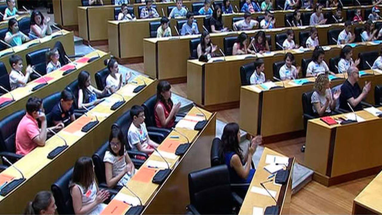 Pleno infantil en el Congreso contra el acosos escolar organizado por Aldeas Infantiles