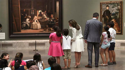 Los Reyes, espectadores y protagonistas de 'Las Meninas'