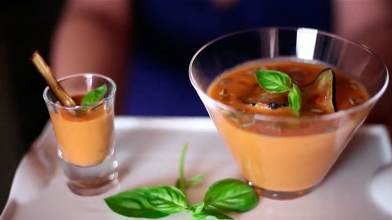 Crema fría de berenjena y yogur