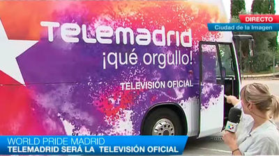 Telemadrid ya tiene por las calles de Madrid su autobús ¡Qué Orgullo!
