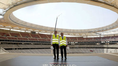 Méndez de Vigo revisa las obras del Wanda Metropolitano