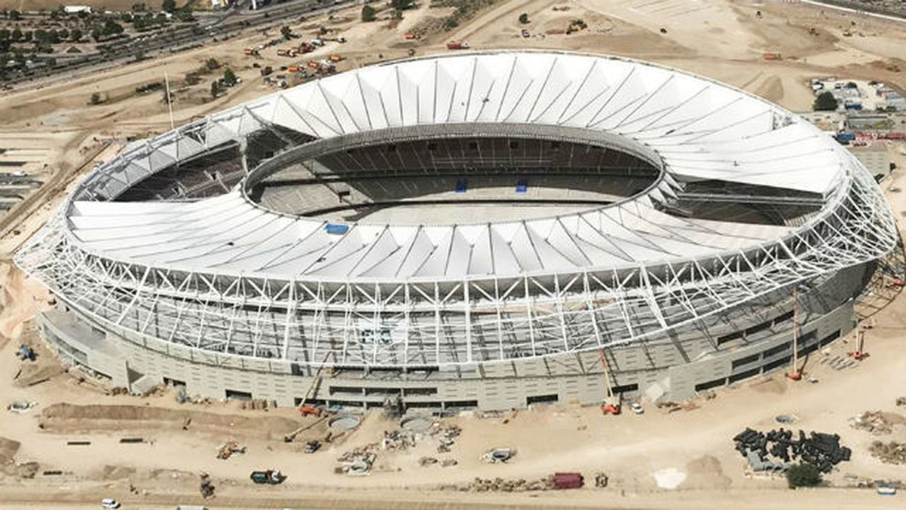 Los avances en el Wanda Metropolitano, desde el aire
