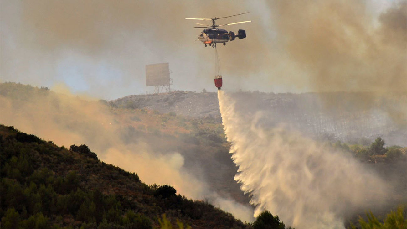 El incendio forestal de la Sierra Calderona ha quemado ya 973 hectáreas