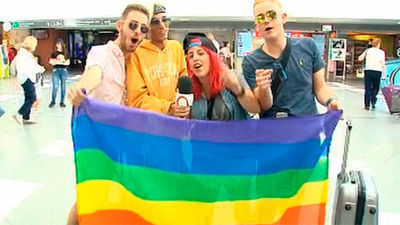 Bienvenidos los visitantes del Orgullo