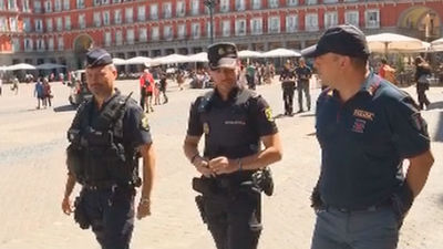 Agentes franceses, italianos y españoles patrullan juntos Madrid este verano