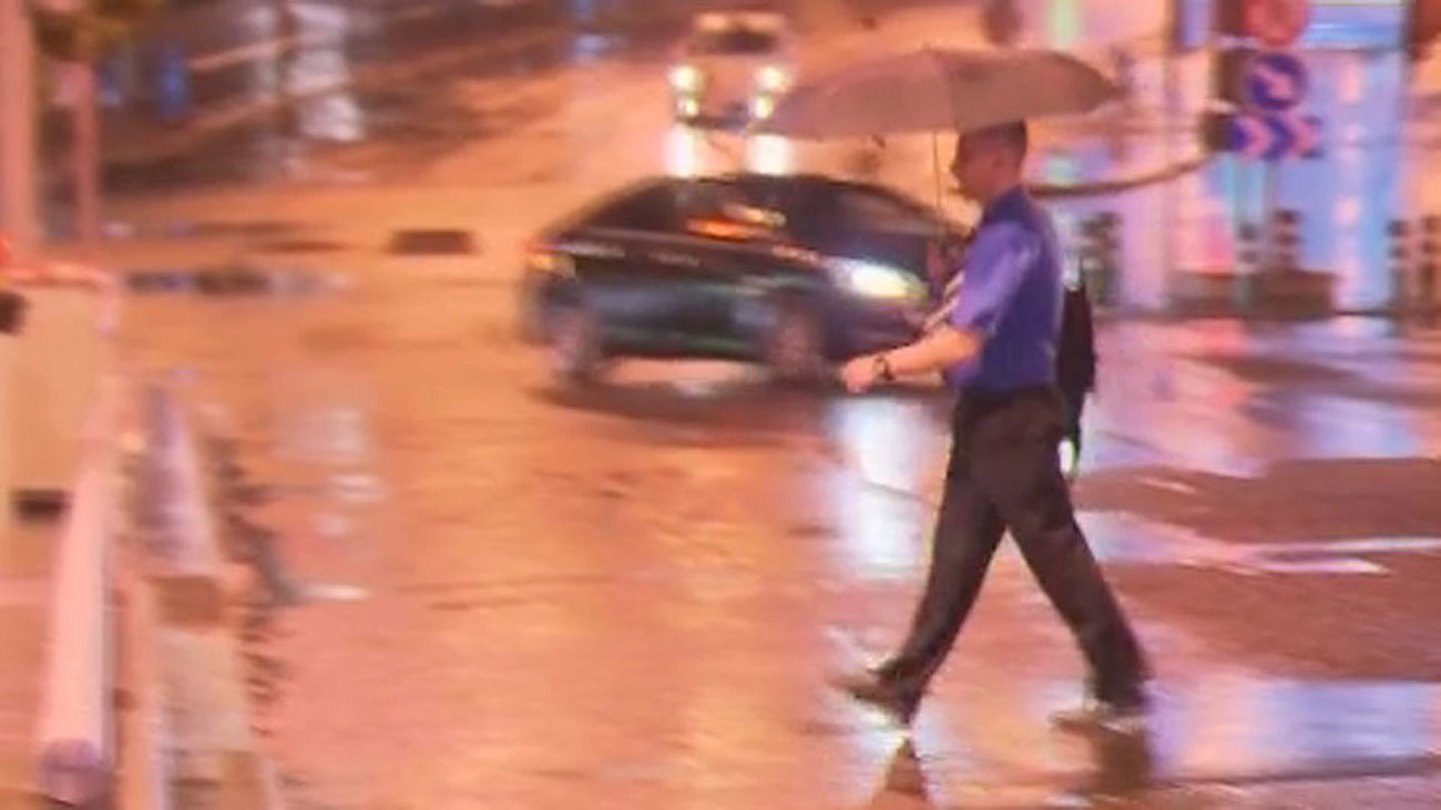 Las tormentas caídas esta noche refrescan la temperatura en Madrid