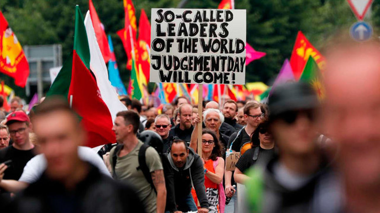 Unos 20.000 manifestantes en marcha pacífica contra el G20 en Hamburgo