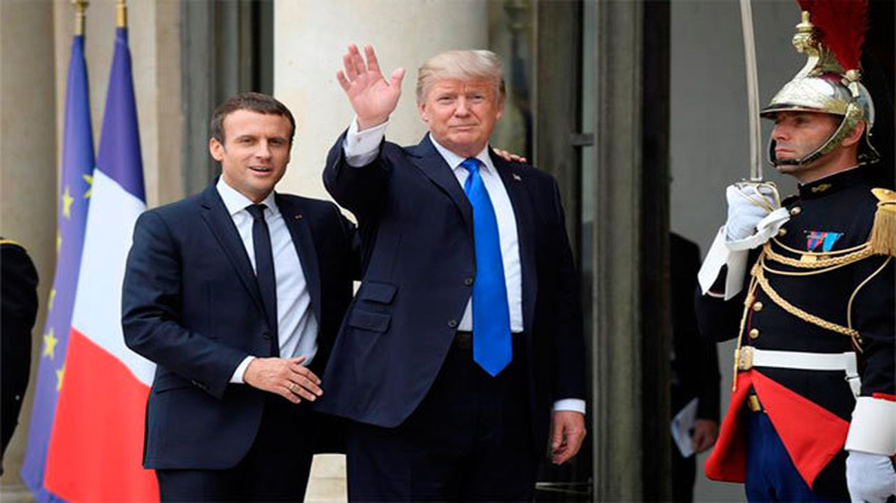 Macron defiende el acuerdo contra el cambio climático y Trump dice que "algo podría ocurrir"