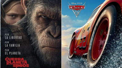 'El planeta de los simios' y 'Cars 3' toman la cartelera