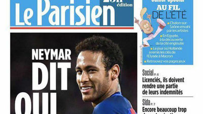 La prensa francesa da por segura la llegada de Neymar al PSG