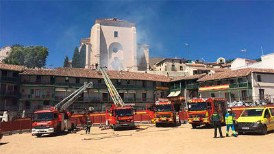 Controlado el incendio en un restaurante de la Plaza Mayor de Chinchón