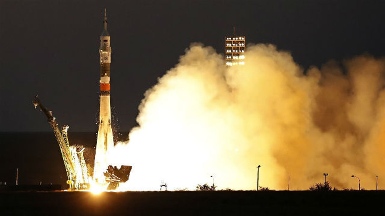 La nave tripulada rusa Soyuz MS-05 despega rumbo a la Estación Espacial Internacional