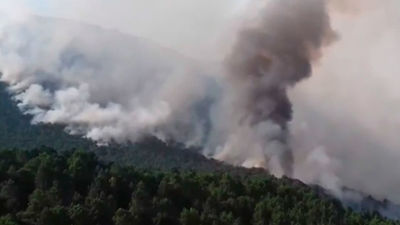 Treinta medios trabajan en un incendio en Albacete aún no controlado