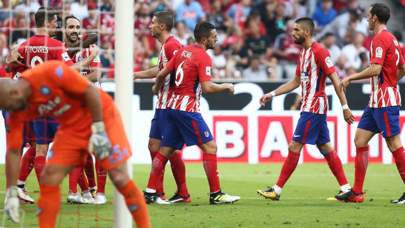 2-1. El Atleti remonta al Nápoles y jugará la final de la Audi Cup ante el Liverpool