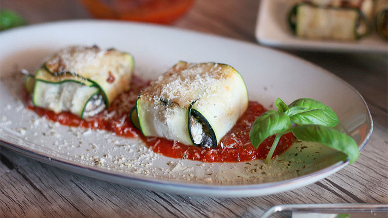 Receta de raviolis de calabacín con setas