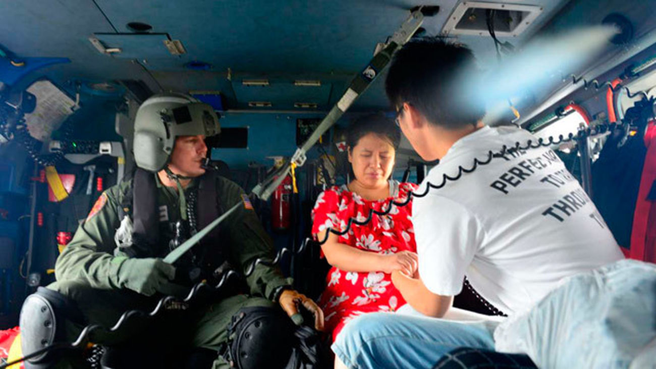Labores de rescate tras el huracán Harvey en Texas