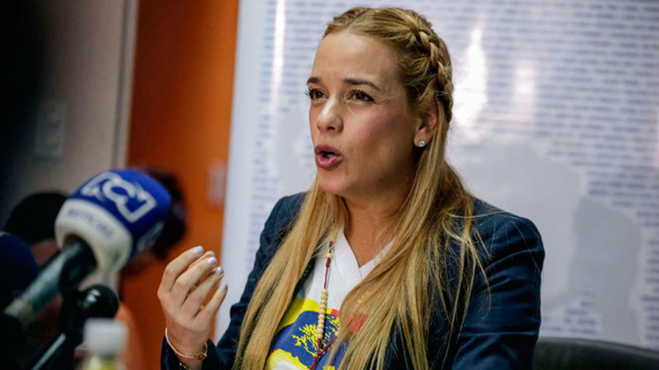 Lilian Tintori, esposa del dirigente opositor preso Leopoldo López
