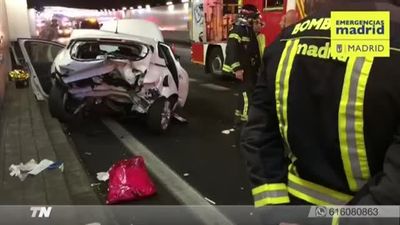 Se dan a la fuga tras chocar con un coche en los túneles de la M-30