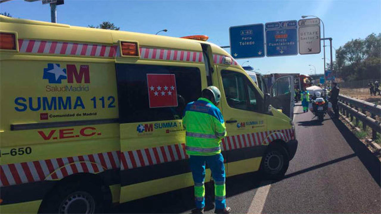 Muere un hombre atropellado por un camión en plena A-42