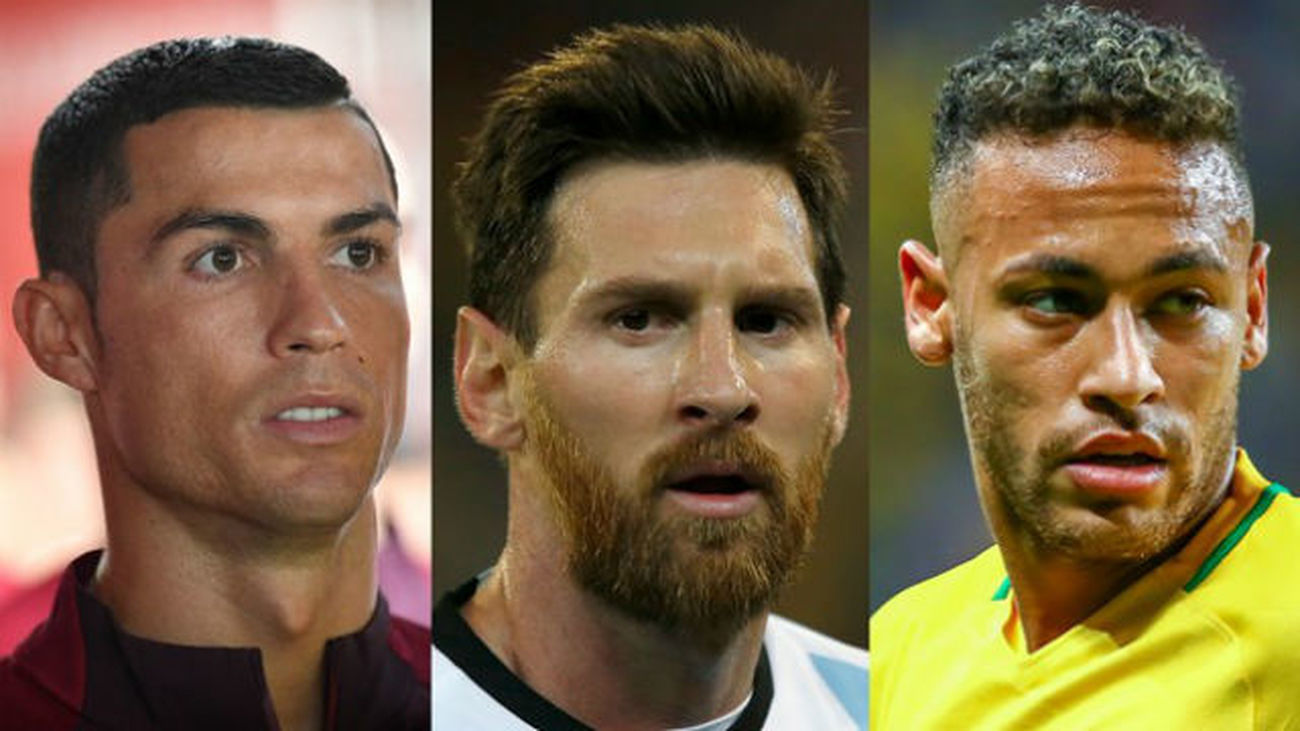 Cristiano Ronaldo, Messi y Neymar