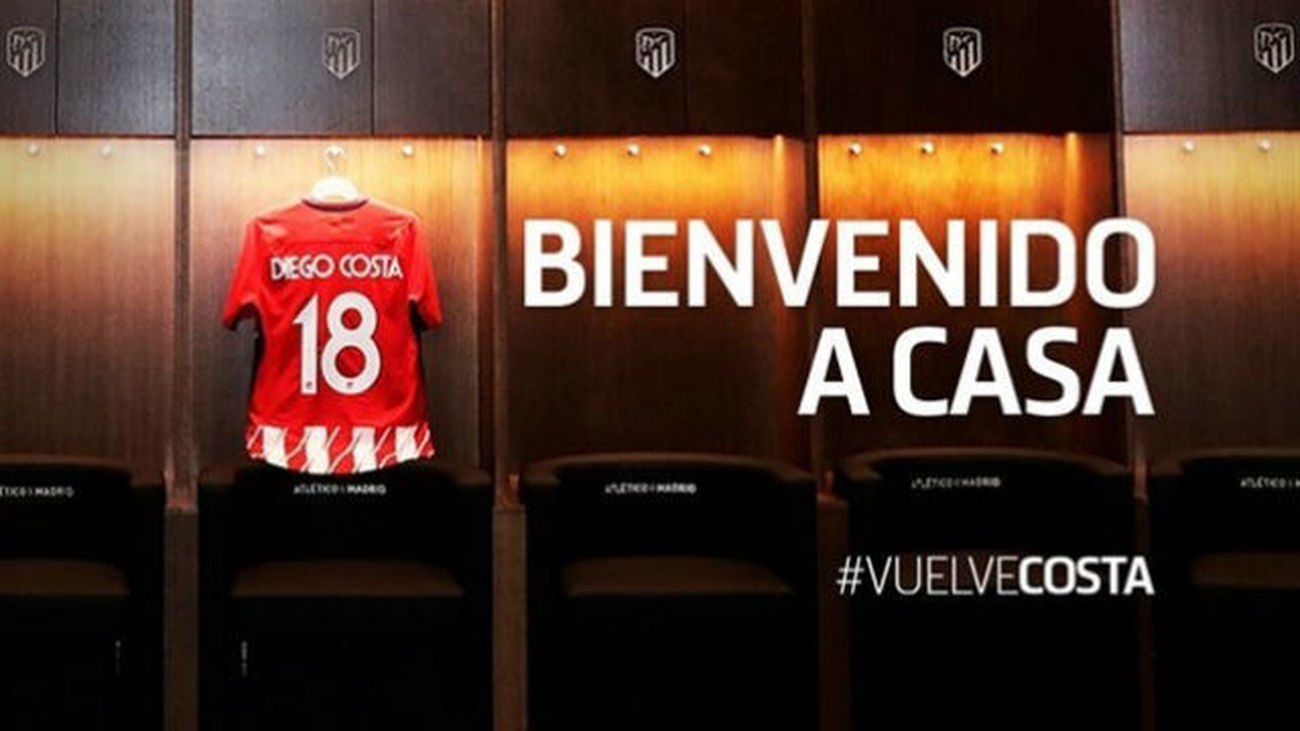 El Atlético hace oficial la vuelta de Costa