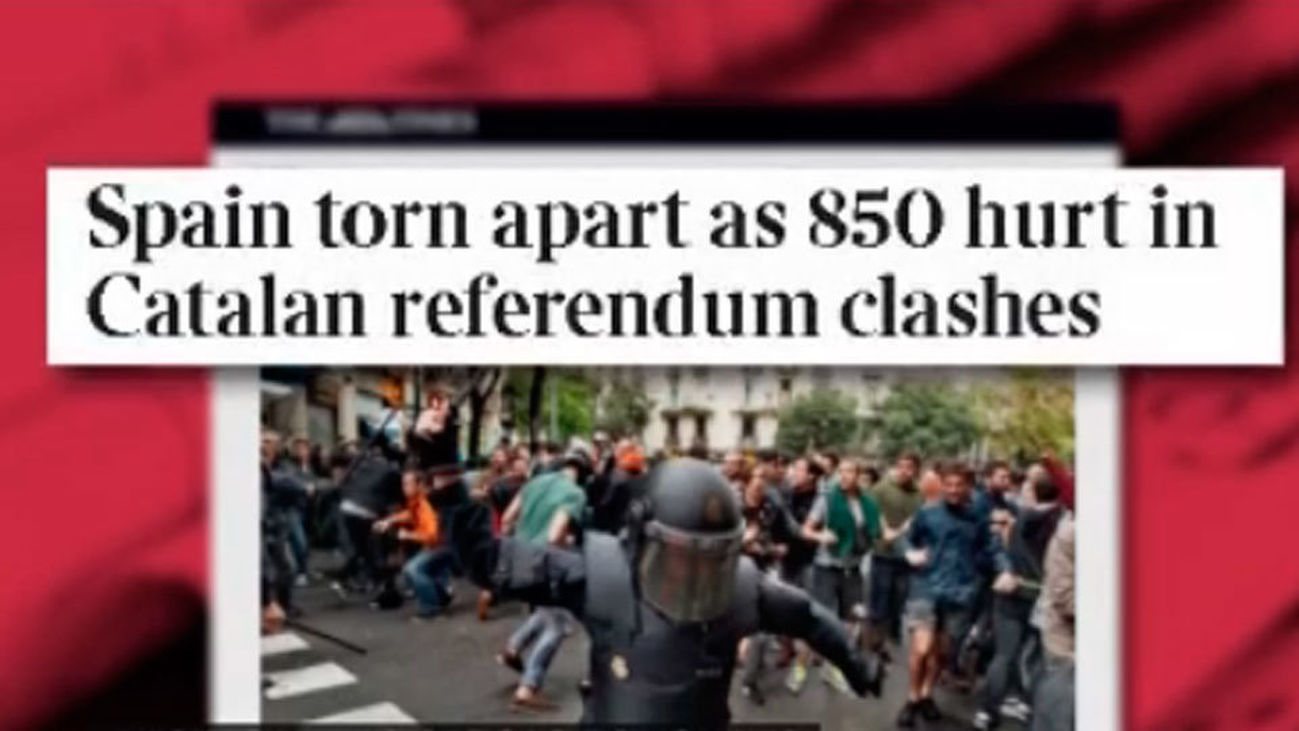 La Prensa internacional se centra en las cargas policiales y no en la ilegalidad