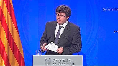 Puigdemont pide la mediación de la UE y la salida de Cataluña de todos los policías del Estado