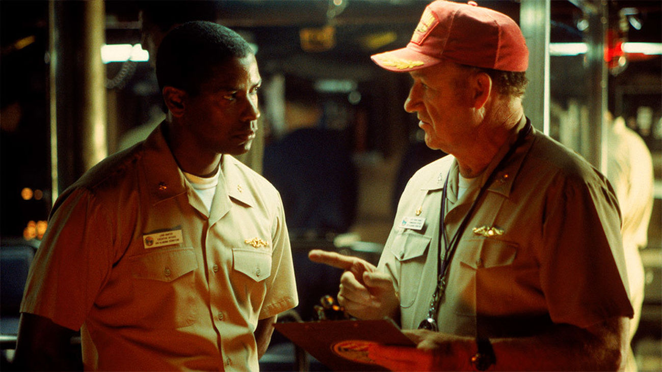 Gene Hackman y Denzel Washington, cara a cara en 'Marea roja'