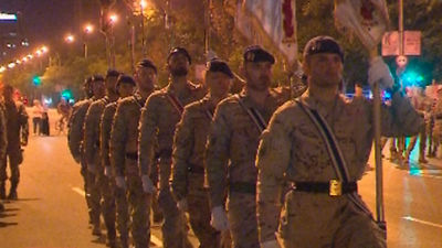 Últimos ensayos para el Desfile de la Fiesta Nacional