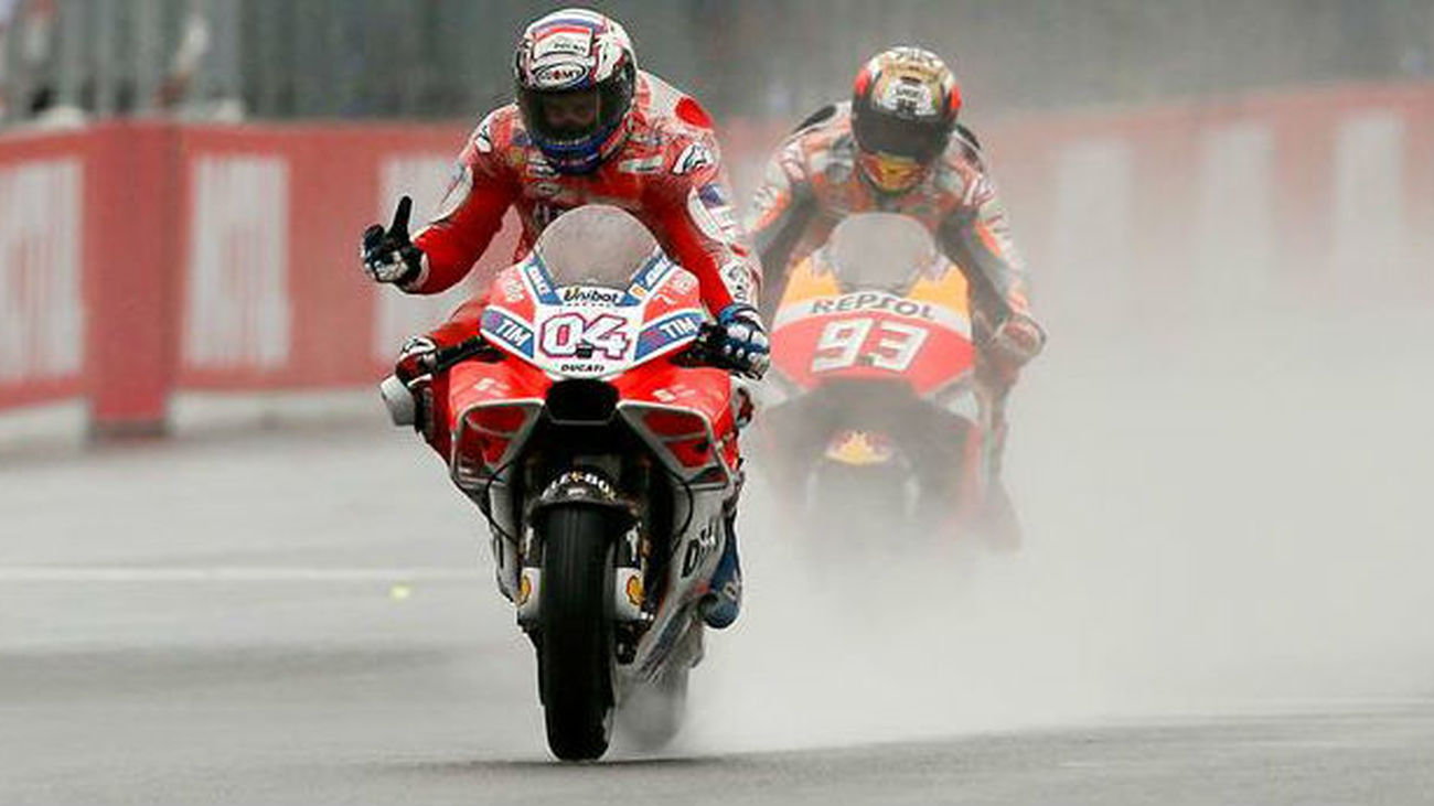 Dovizioso y Marc Márquez