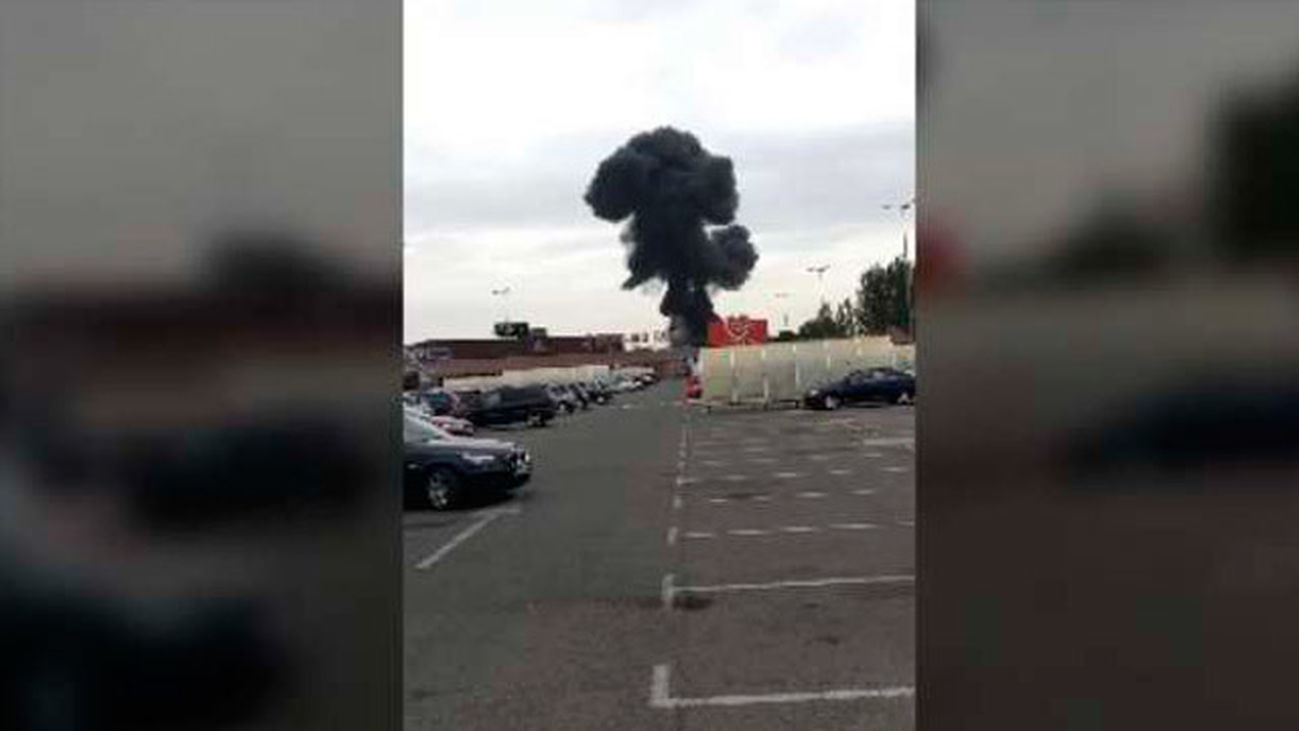 Varios vecinos narran en Telemadrid el accidente del F-18