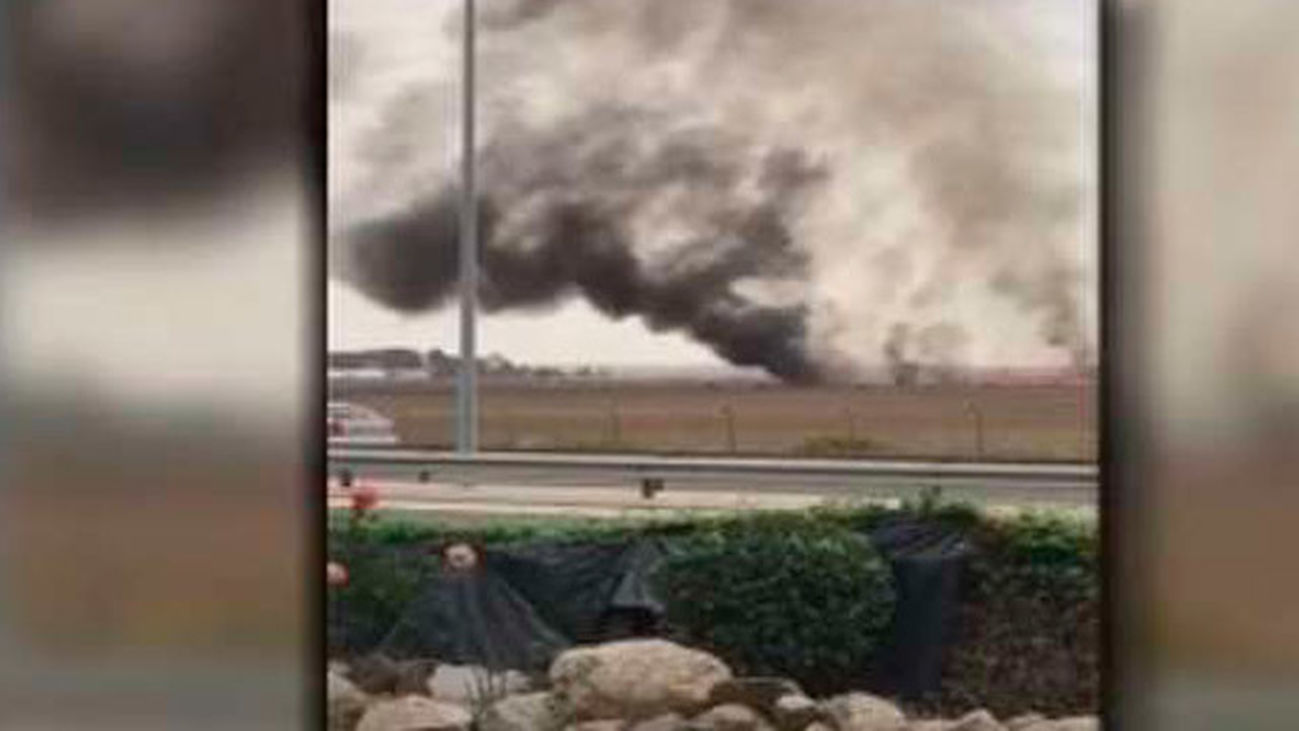 Se estrella un F18 en la base aérea de Torrejón