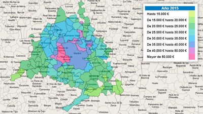 Seis municipios madrileños entre los 10 españoles con mayor renta bruta