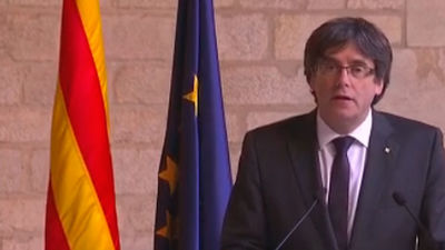 Puigdemont descarta convocar elecciones anticipadas en Cataluña