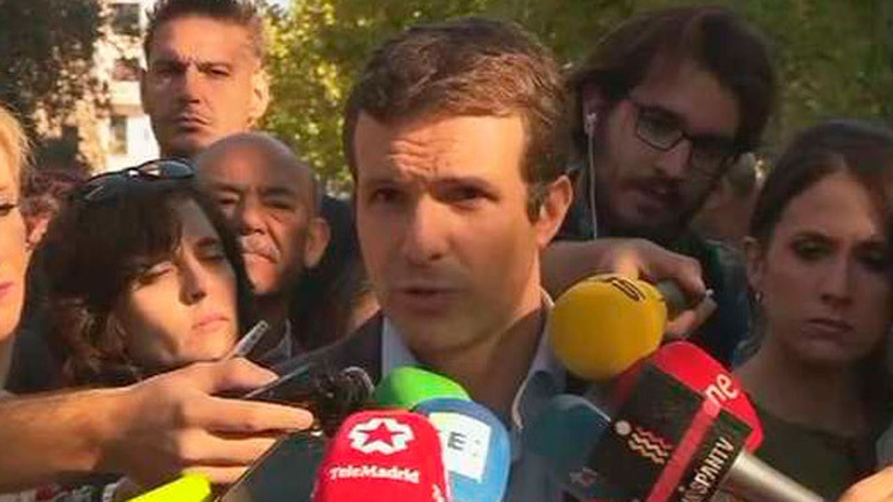 Casado dice que el futuro de Puigdemont y Forcadell  lo decidirán los jueces