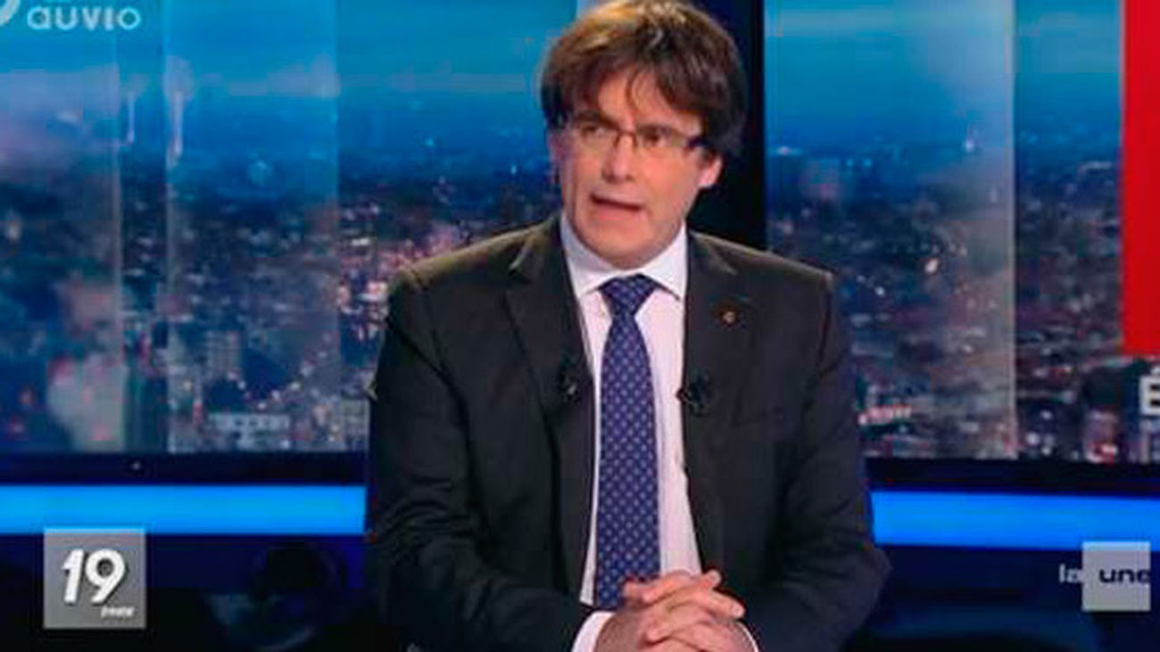 Puigdemont en la TV belga