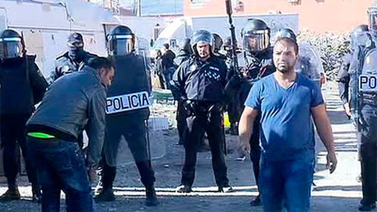 Desalojo de un asentamiento chabolista en Fuenlabrada