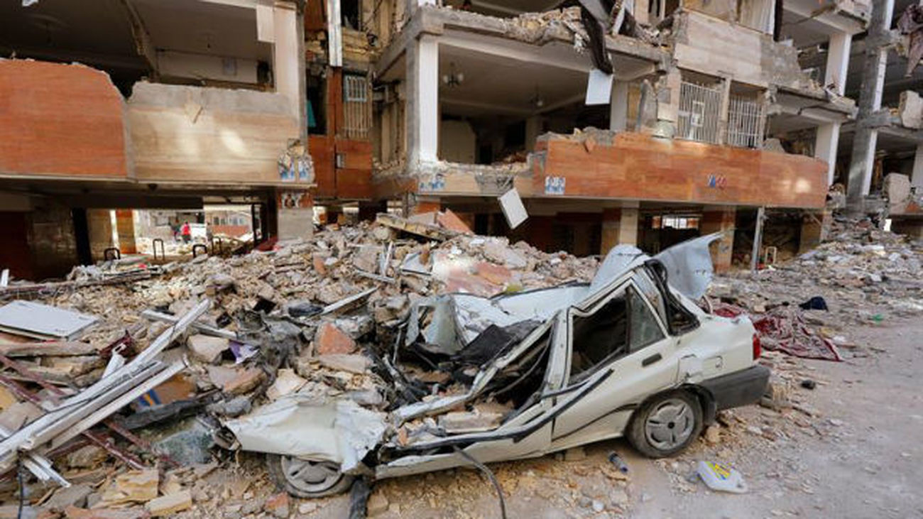 Destrozos del terremoto