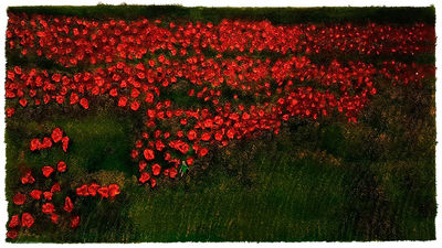 'Poéticas de papel', arte sobre césped artificial